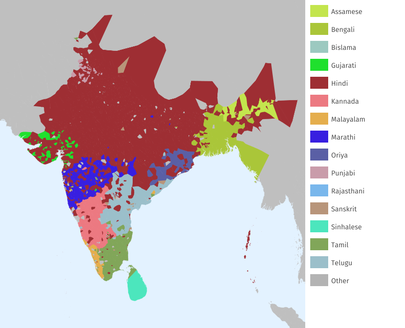 Languages of India excluding English