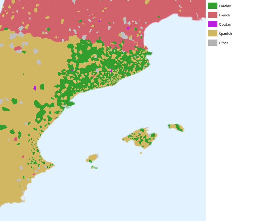 Map of the Catalan language